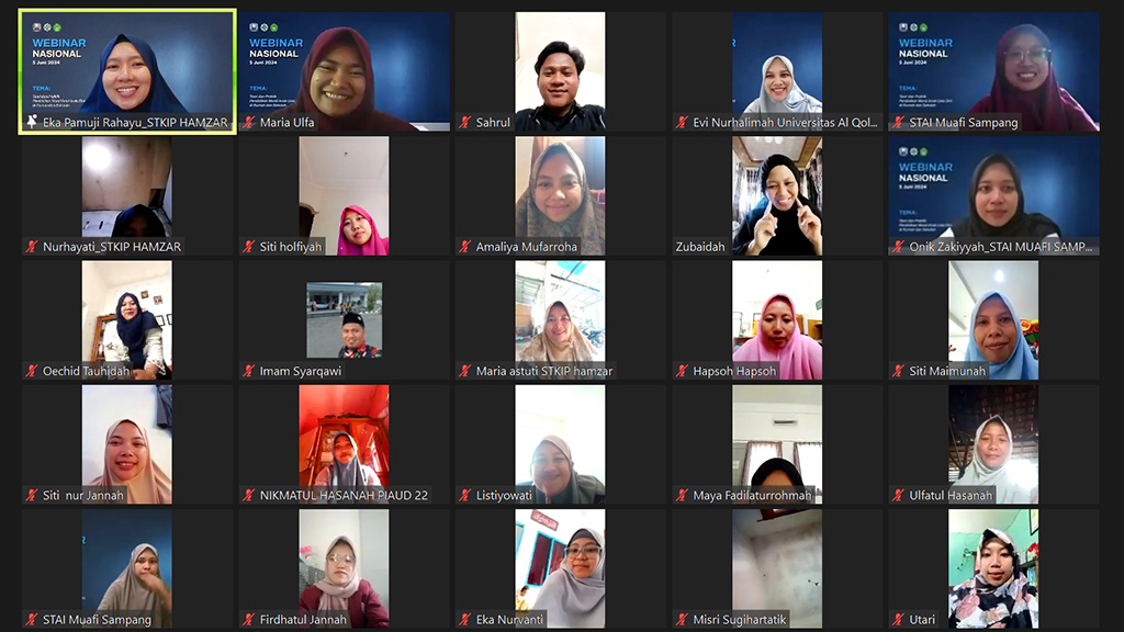 Pendidikan Moral Anak Usia Dini Jadi Bahasan Webinar Nasional Prodi PIAUD STAI Muafi Sampang